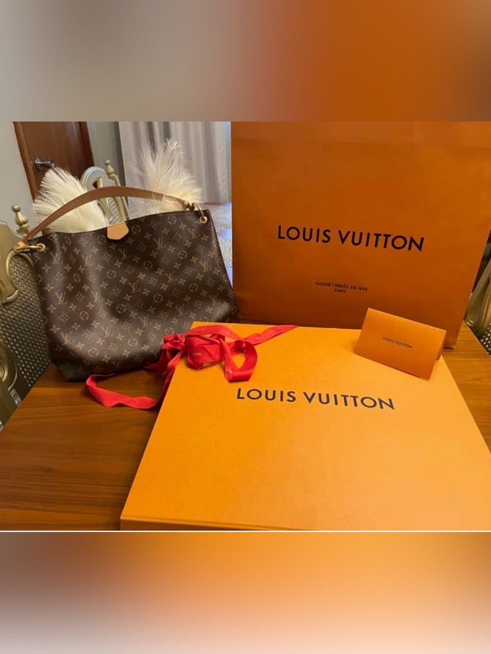 Louis Vuitton gracefully mm Brown Monogram Canvas Shoulder Bag